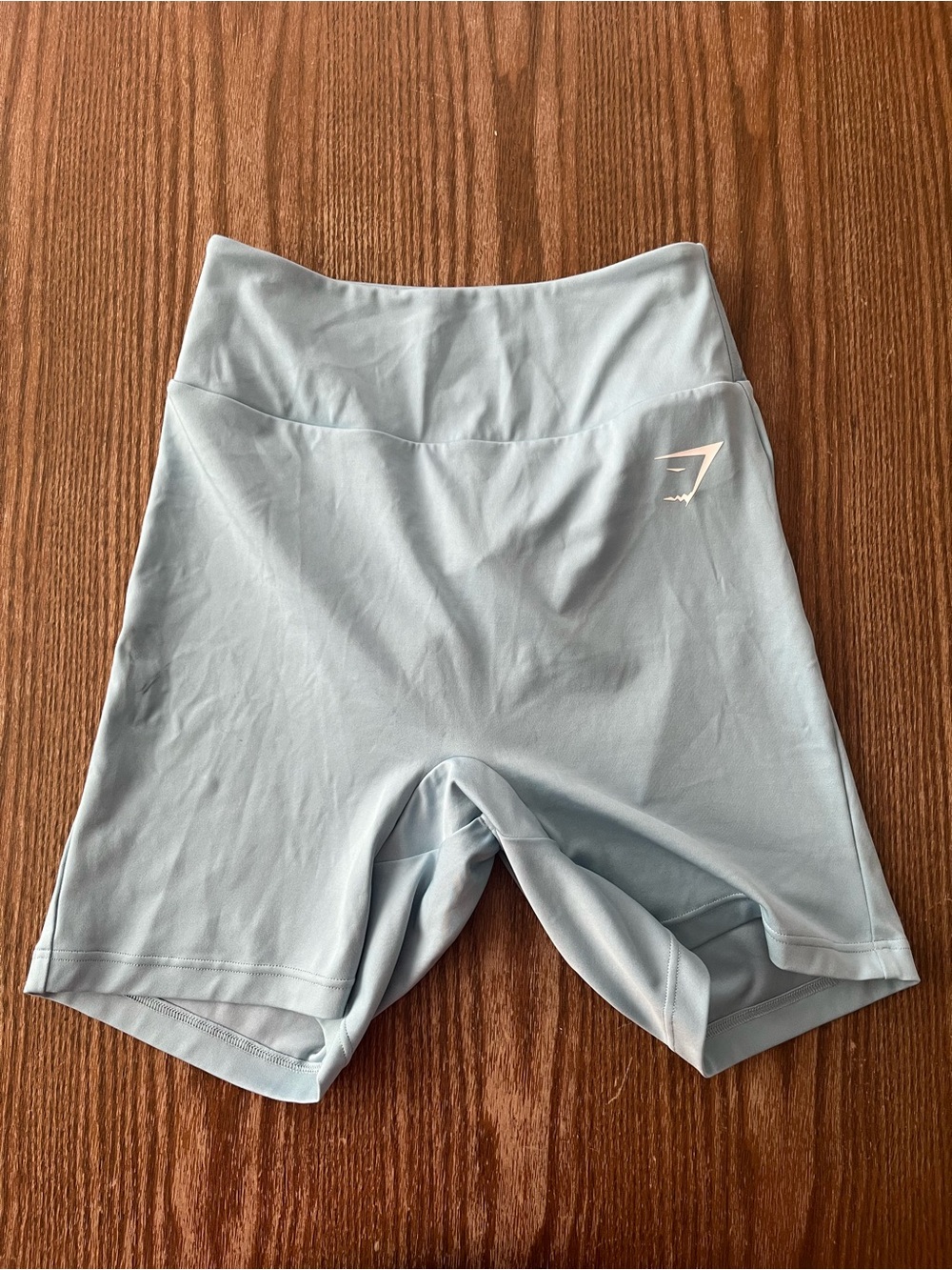 Gymshark Light Blue High-Waist Seamless Bike Shorts size Small